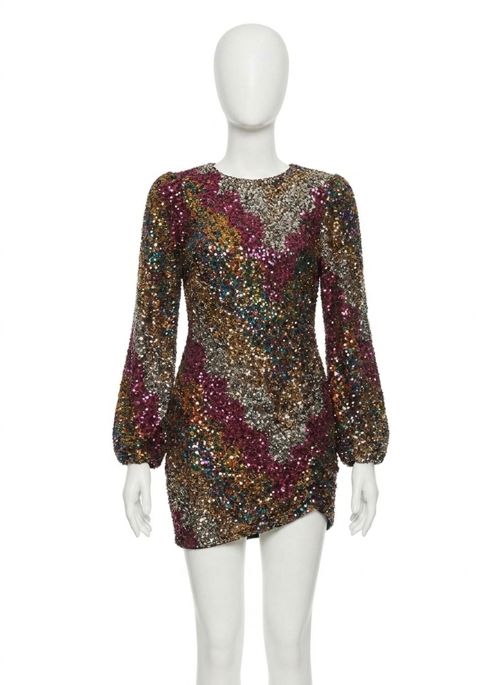 NEW SAYLOR alessandra sequin mini dress in kaleidoscope
